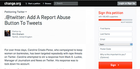 twitter report abuse
